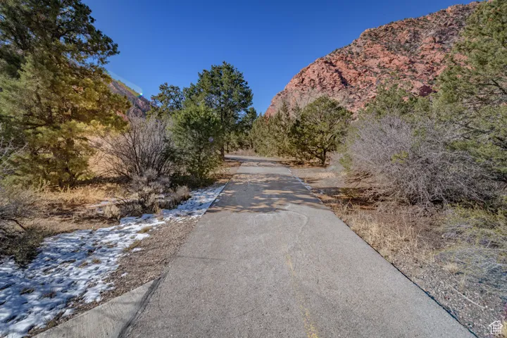 View of street featuring a mountain view