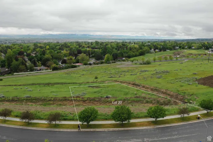 Aerial view of sparsely populated area
