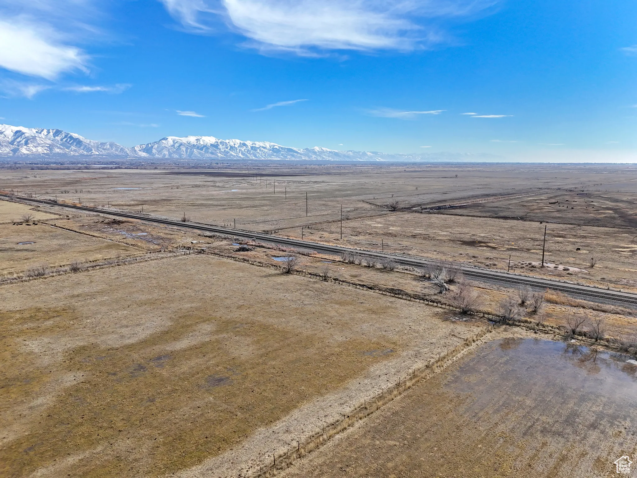 Drone / aerial view featuring a mountain view and a rural view