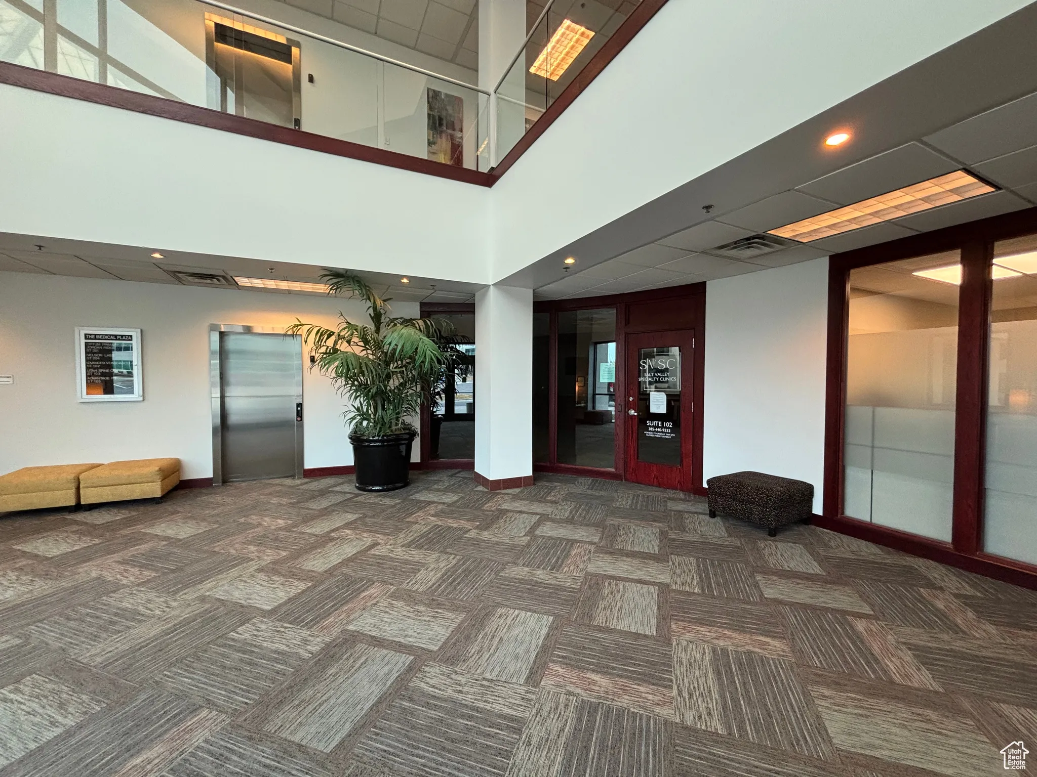 Building lobby with visible vents