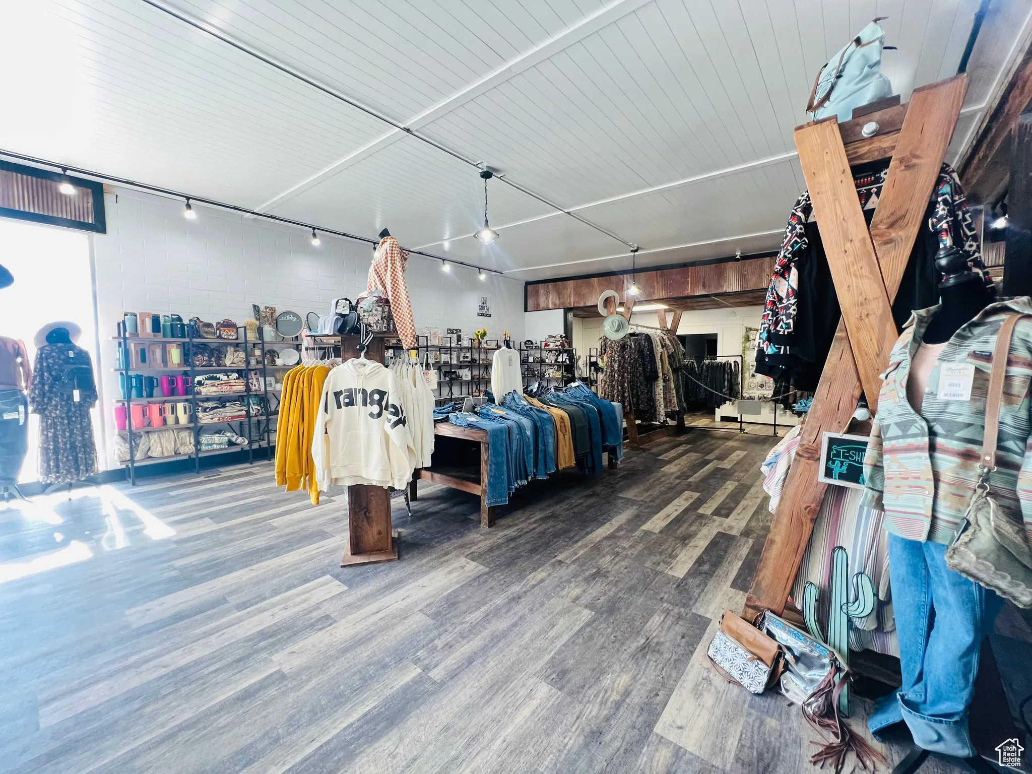 Interior space with wood finished floors