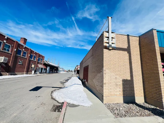 Exterior space with curbs and sidewalks
