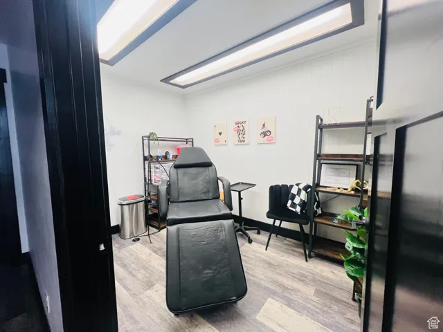 Interior space featuring wood finished floors