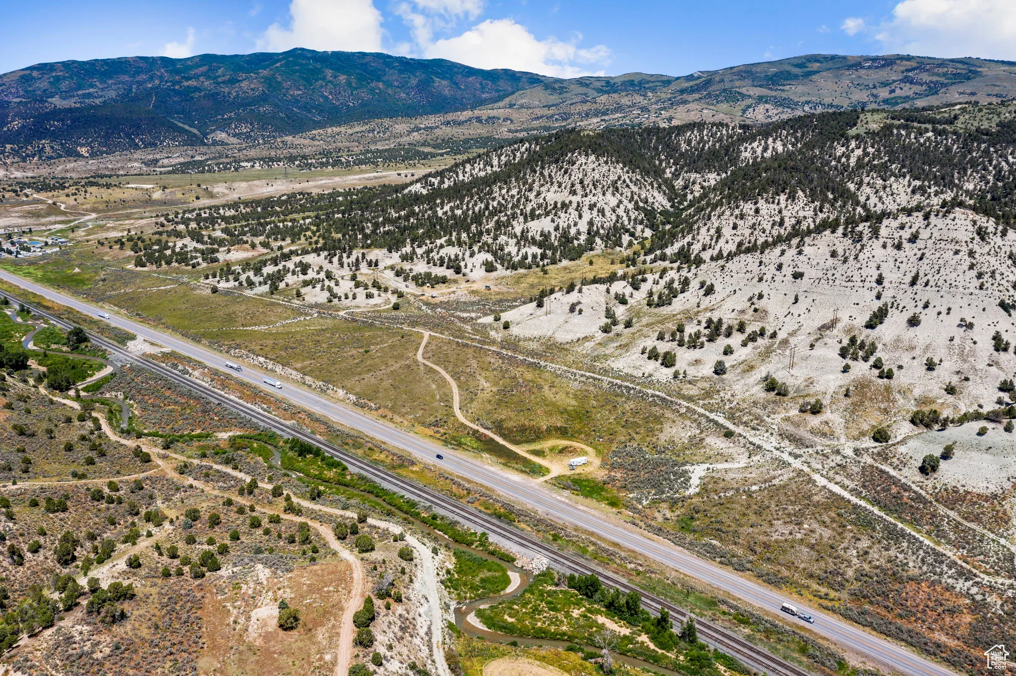 Aerial view featuring a mountain view and a rural view