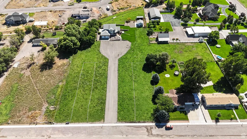 Aerial view of residential area