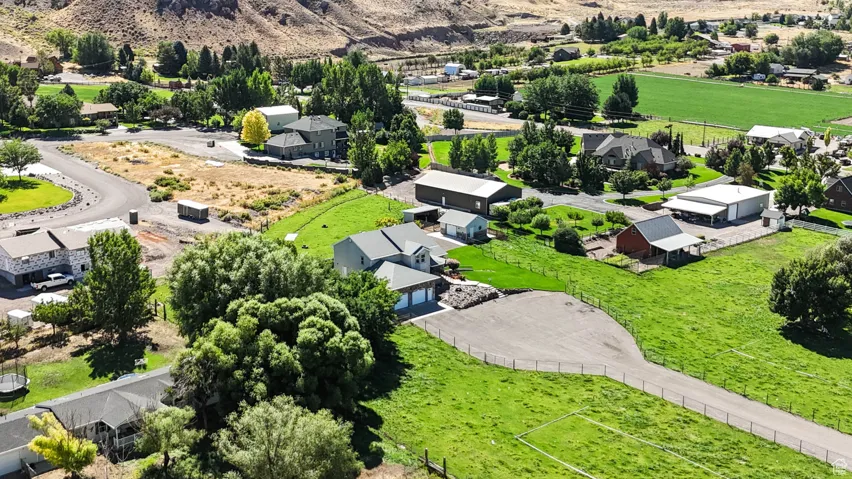 Aerial view of residential area