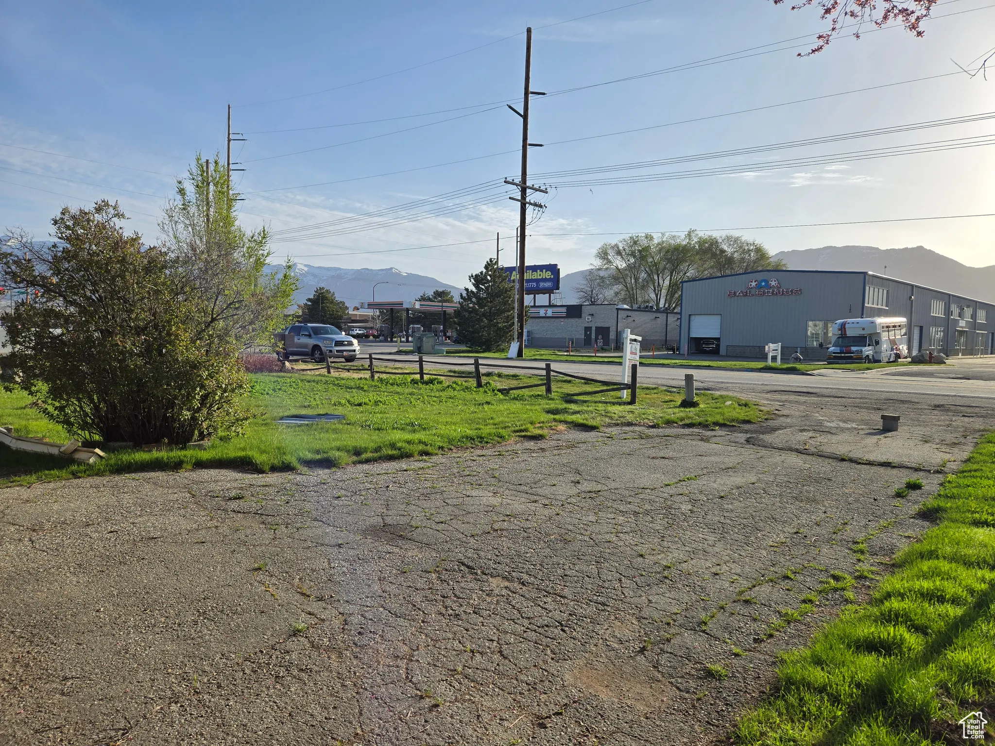 View of street with a mountain view