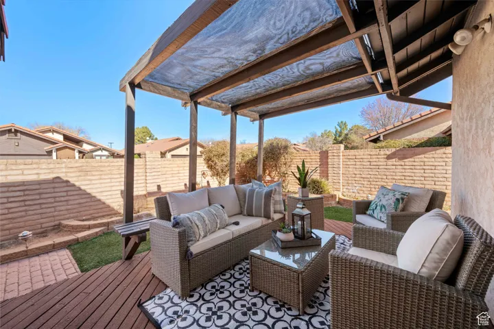 Covered Deck with Outdoor Living