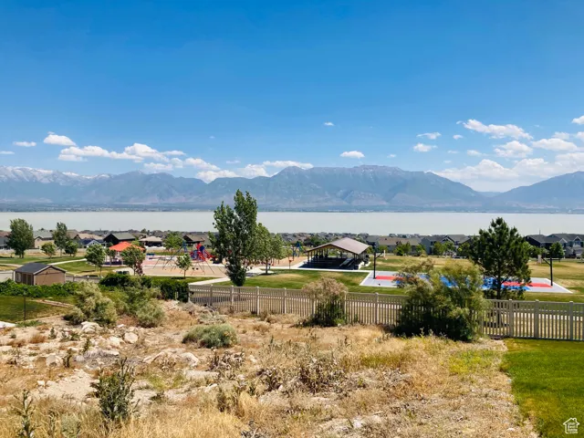 View of mountain feature featuring a water view