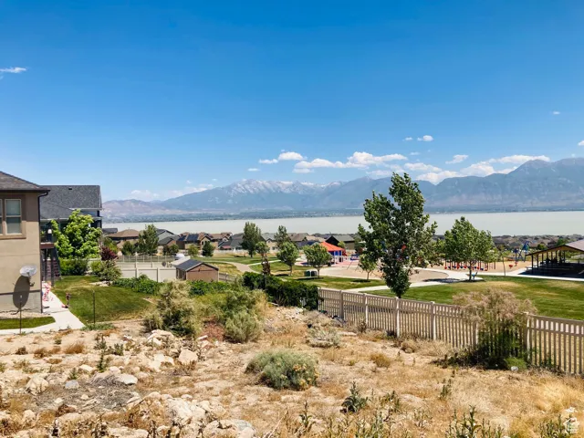View of mountain feature with a water view