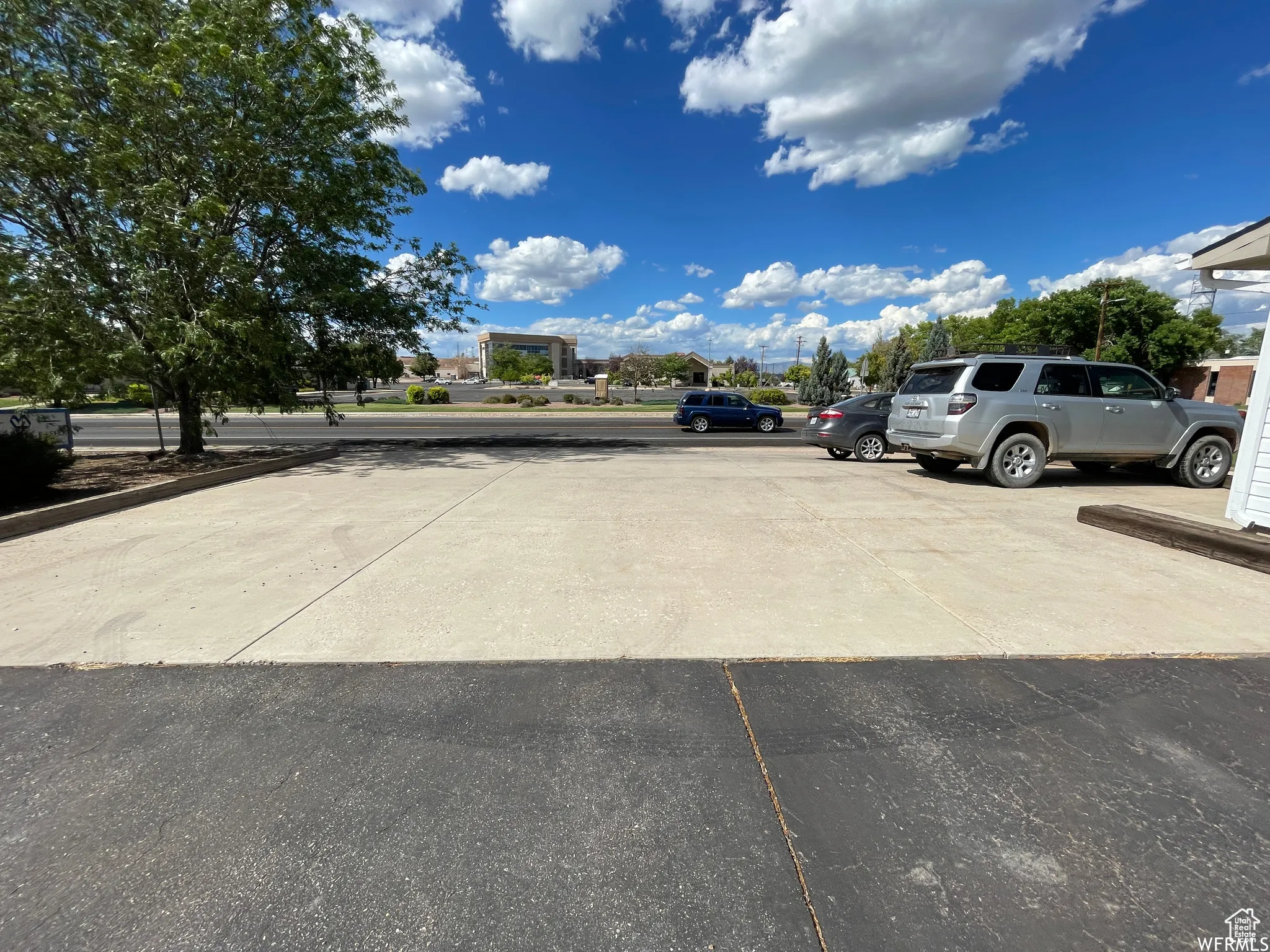 View of uncovered parking lot