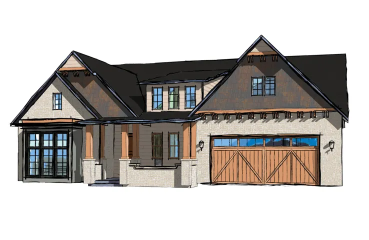 Colored Front View Rendering