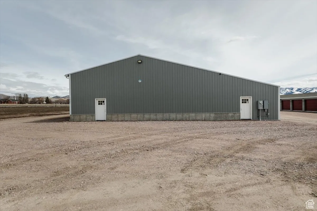 View of pole building