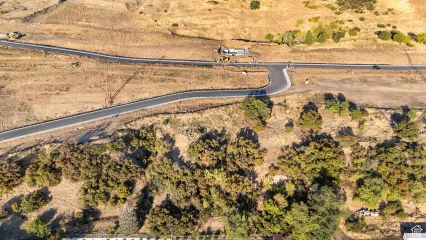 Aerial view of property's location with rural landscape