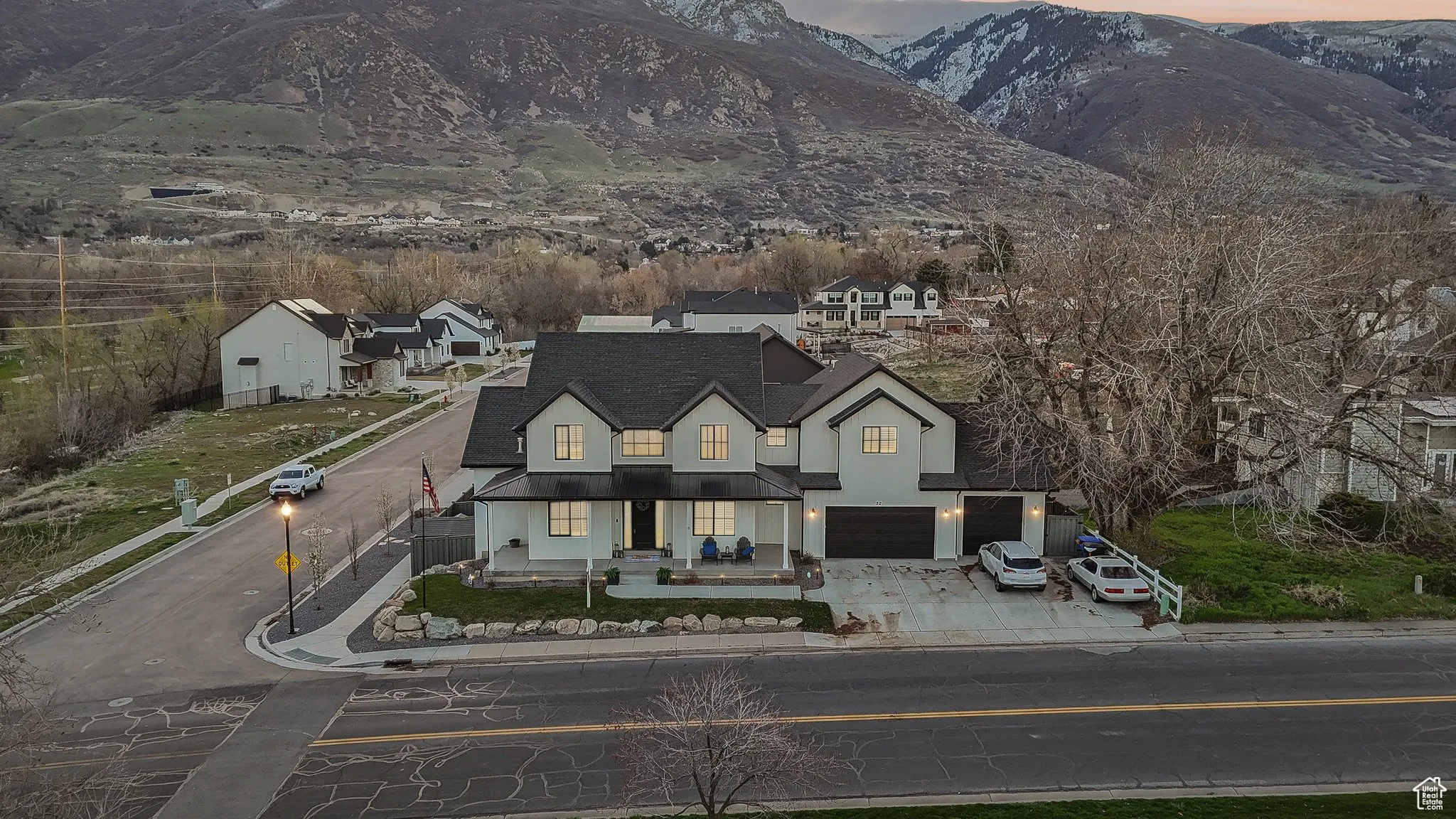 Exterior space with a mountain view