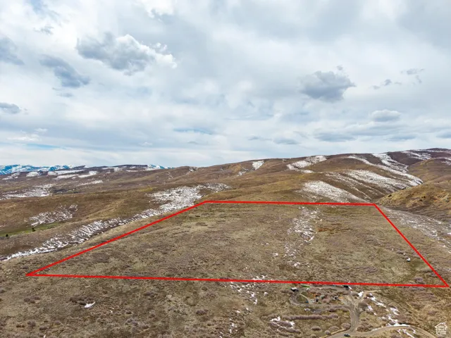 Aerial view featuring a mountain view