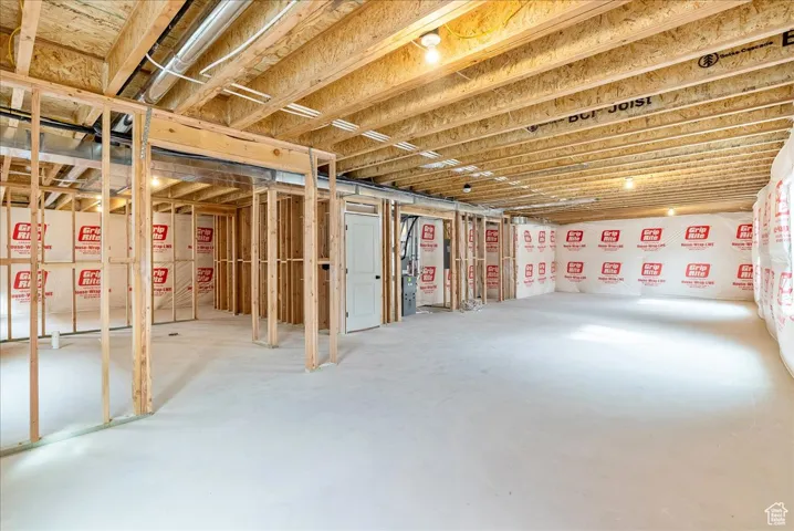 View of unfinished below grade area
