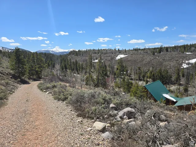 View of mountain feature featuring a view of trees