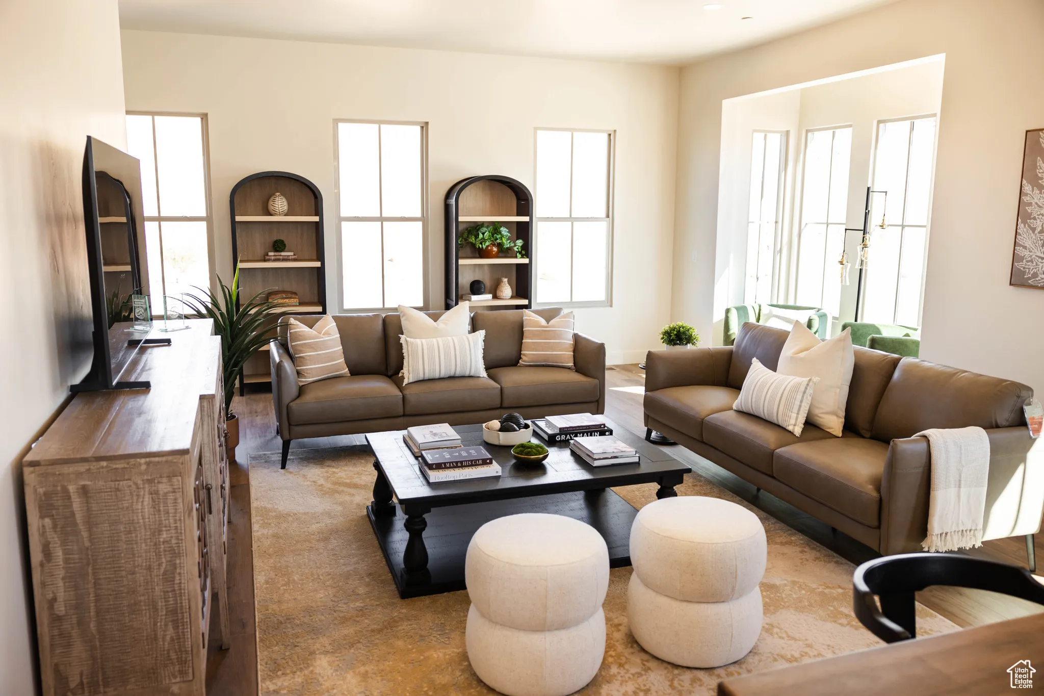 Living room with plenty of natural light