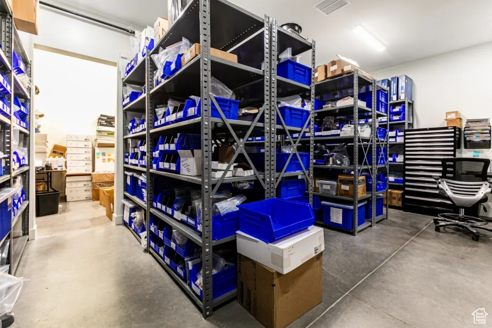 Storage area featuring visible vents