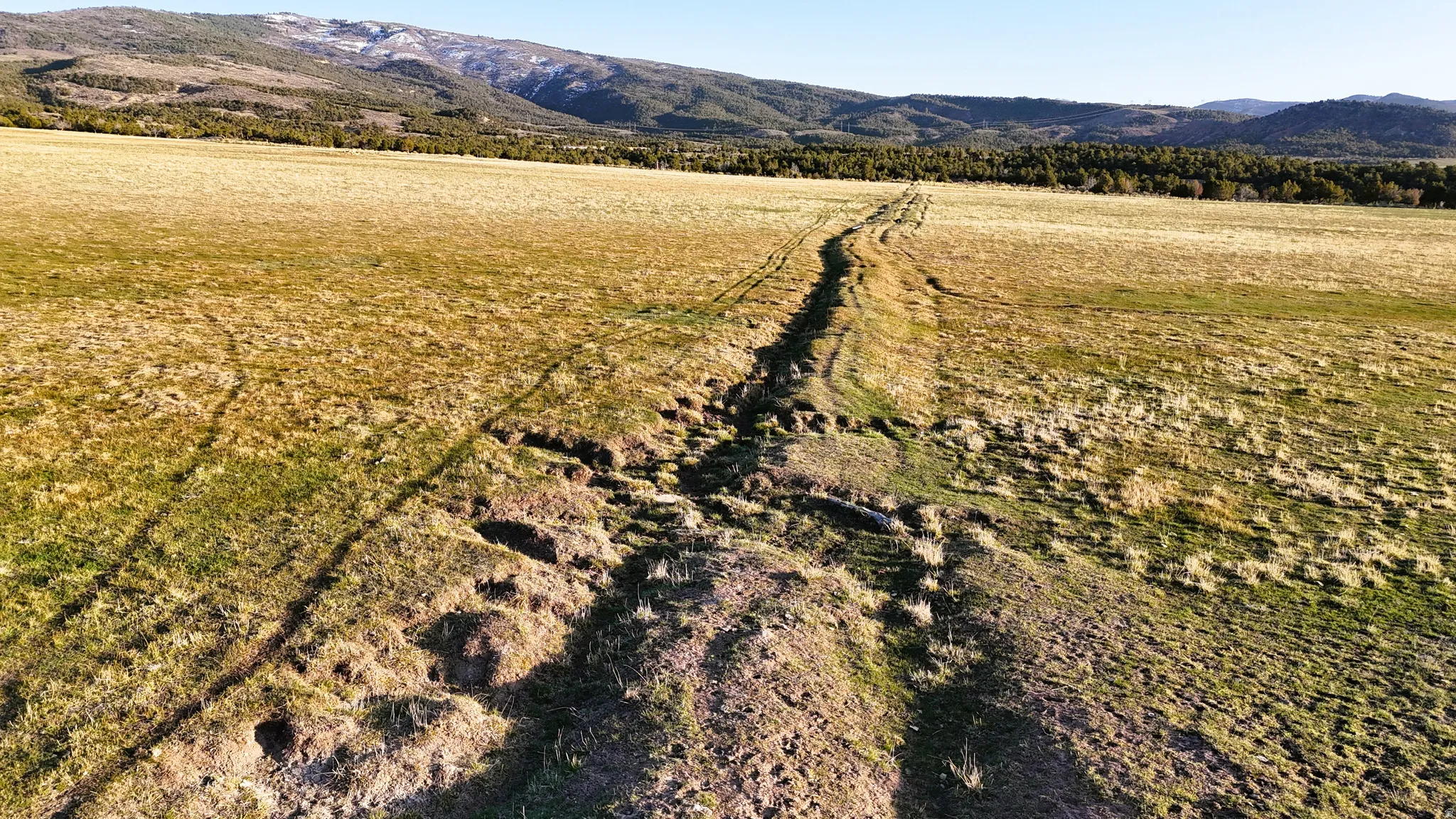 Mountain view with rural landscape