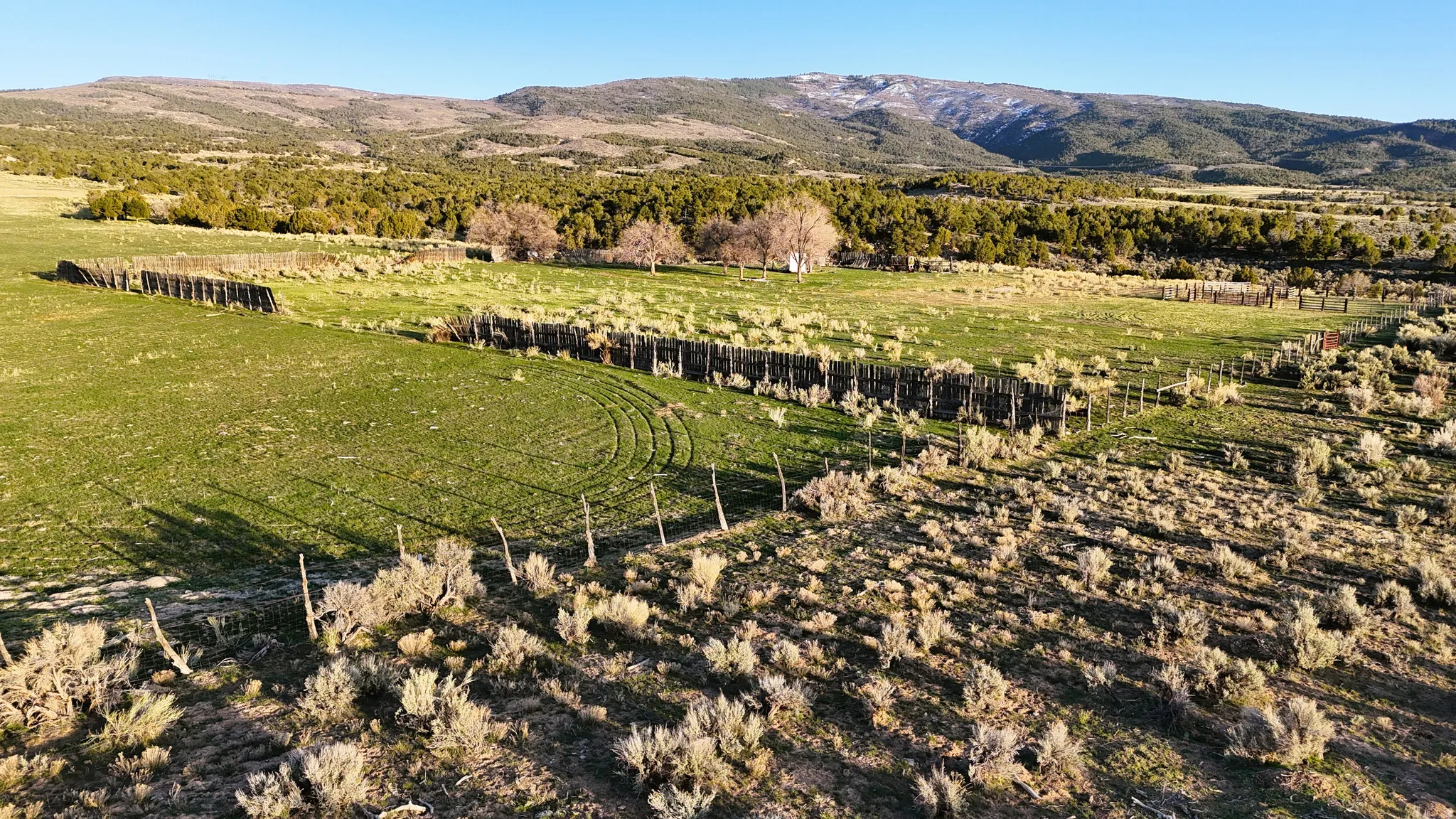 Mountain view with rural landscape