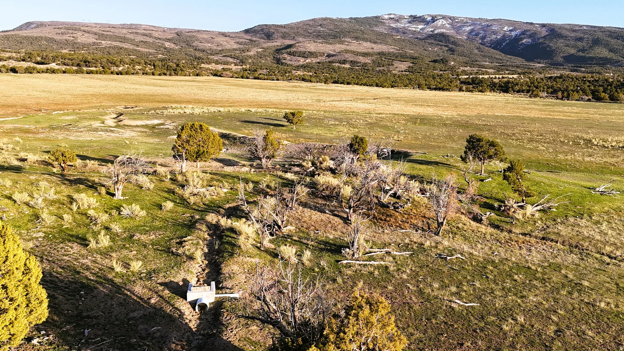 Mountain view with rural landscape