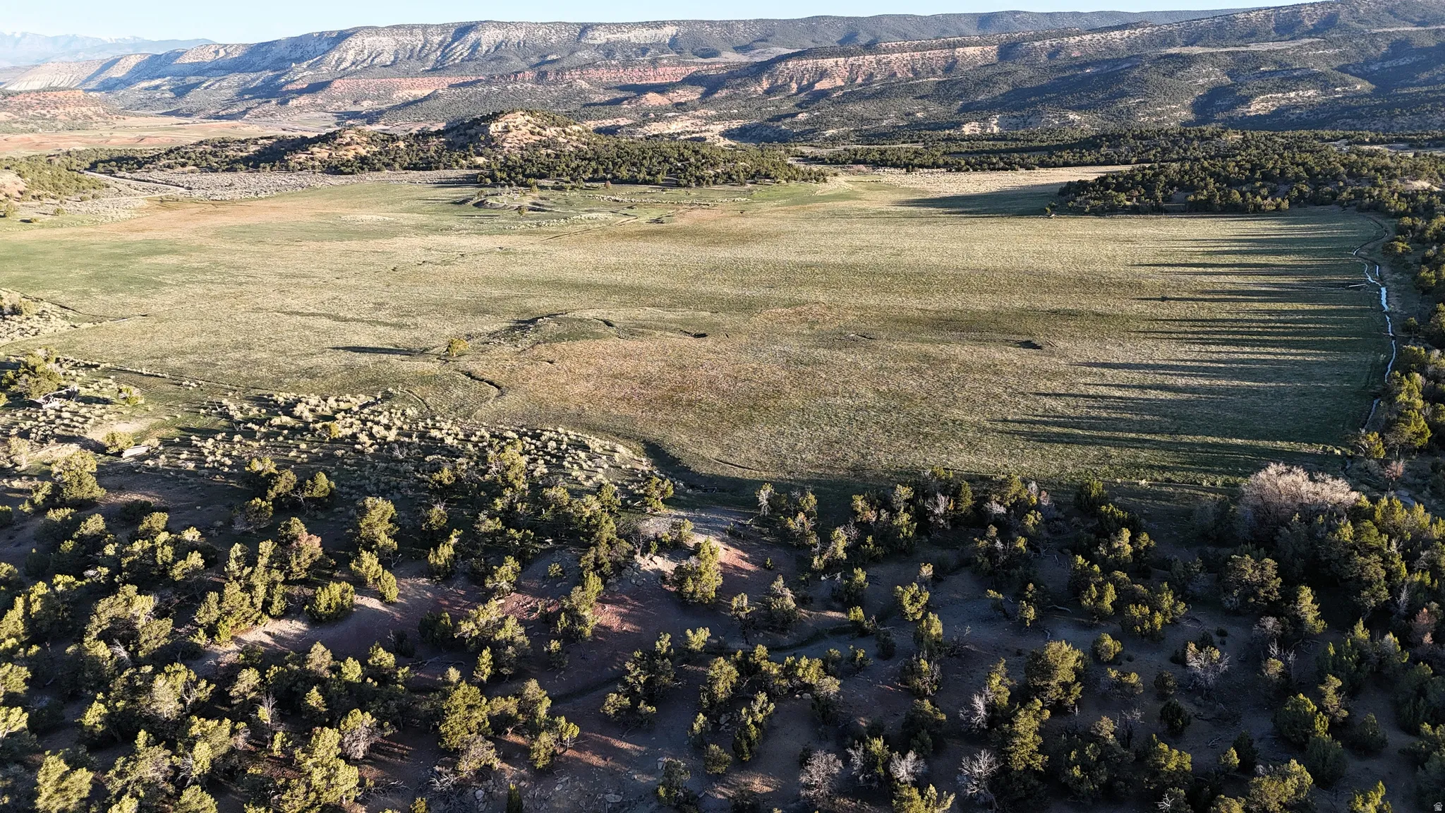 Mountain view with rural landscape