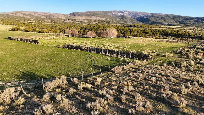 Mountain view with rural landscape