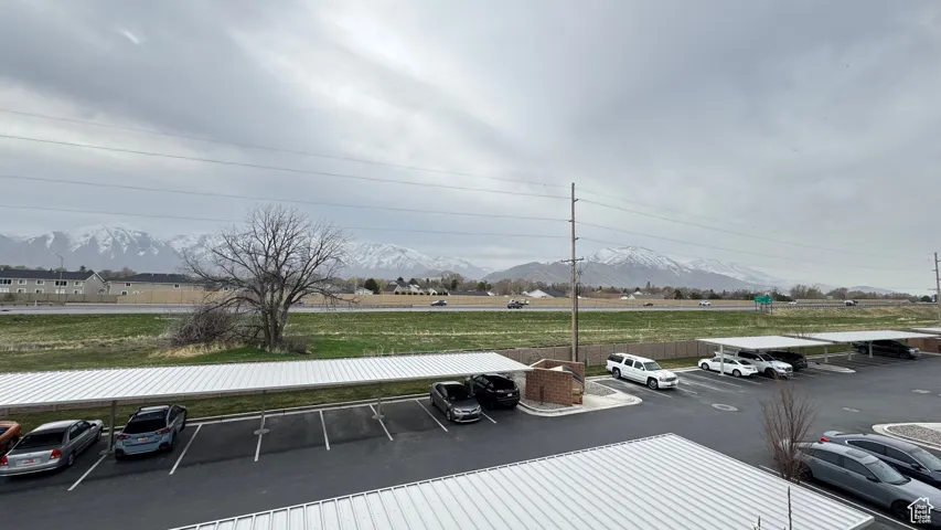 Exterior space featuring a mountain view