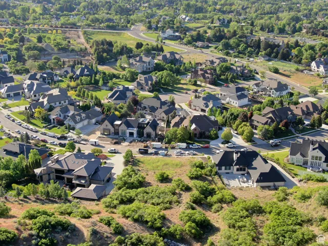 Aerial view of residential area