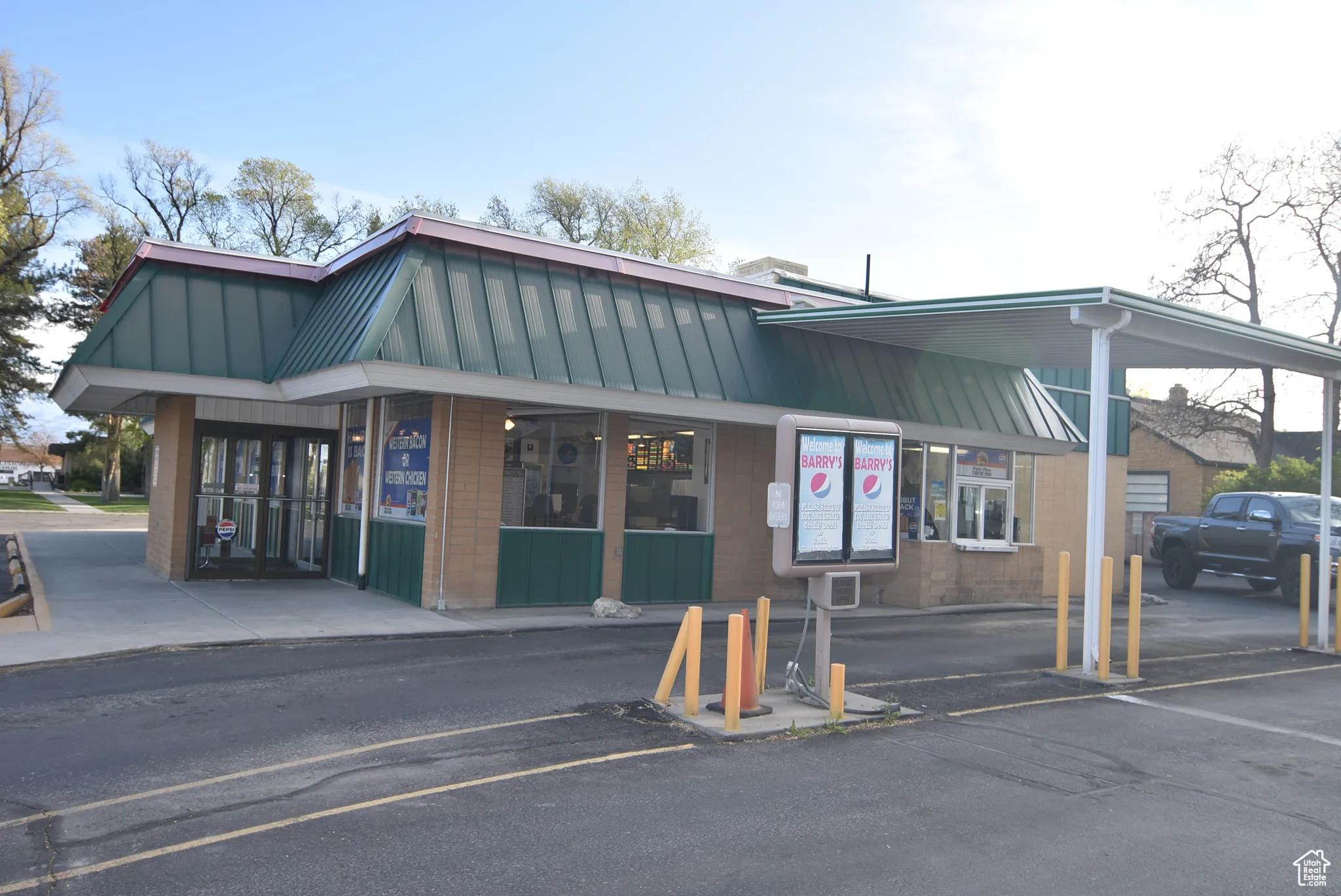 View of side of Restaurant showing drive-tru window
