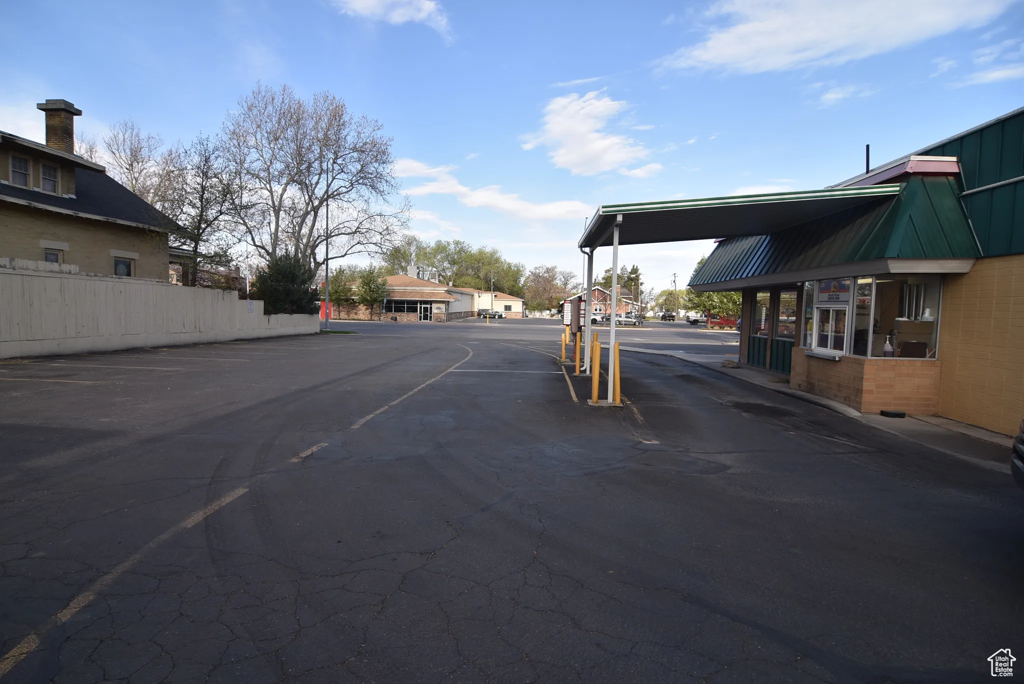 Drive-up and express lane plus side of building parking.