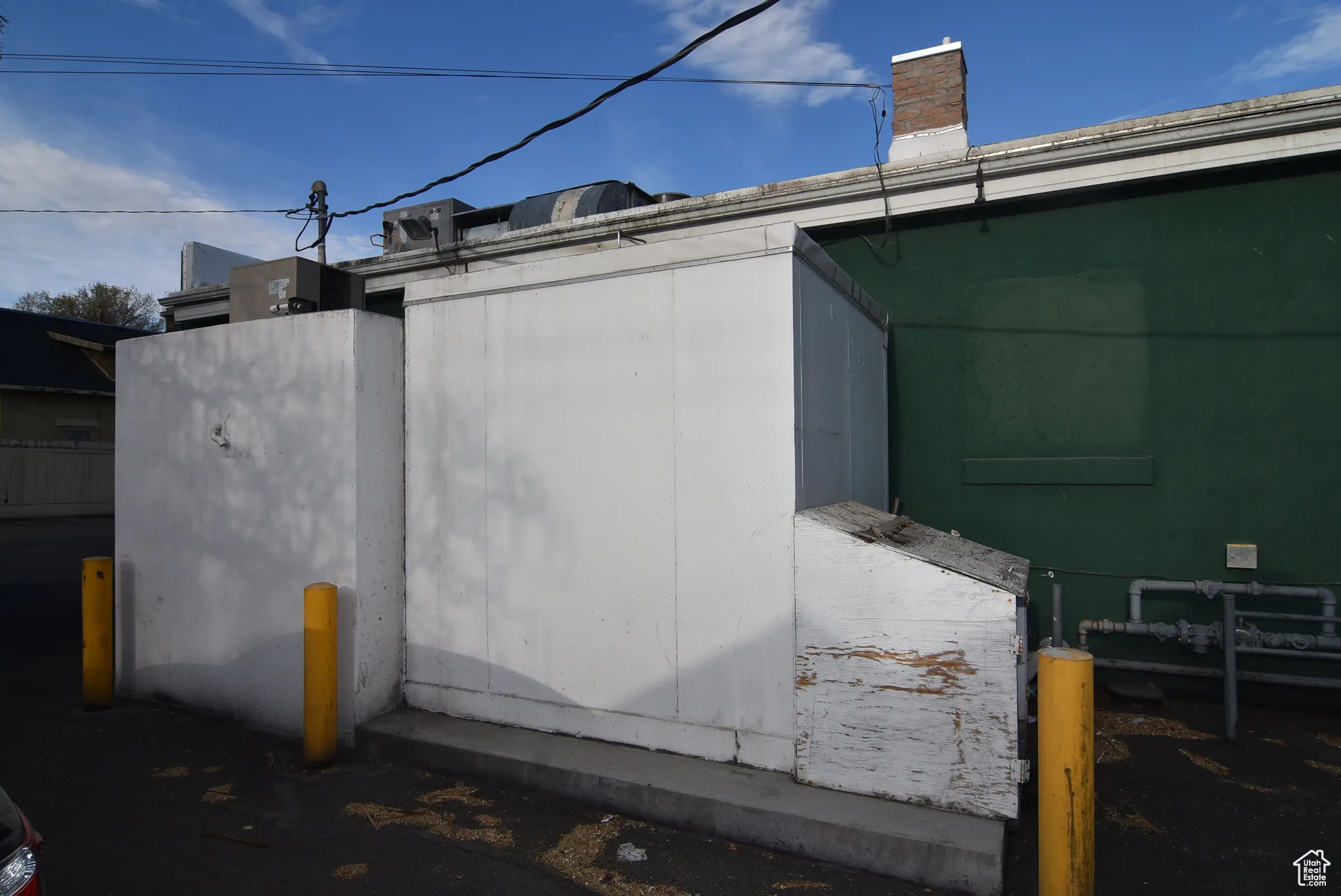 View of Freezers on back of building