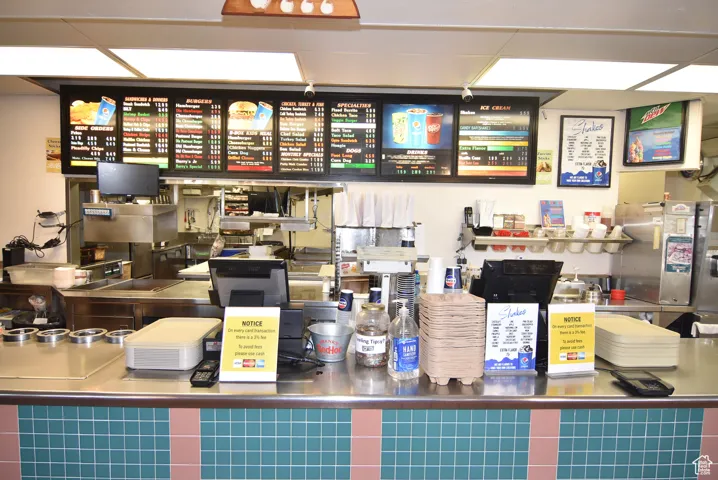 Front inside order counter