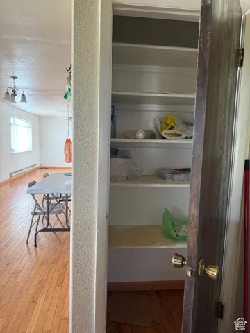 Closet with baseboard heating