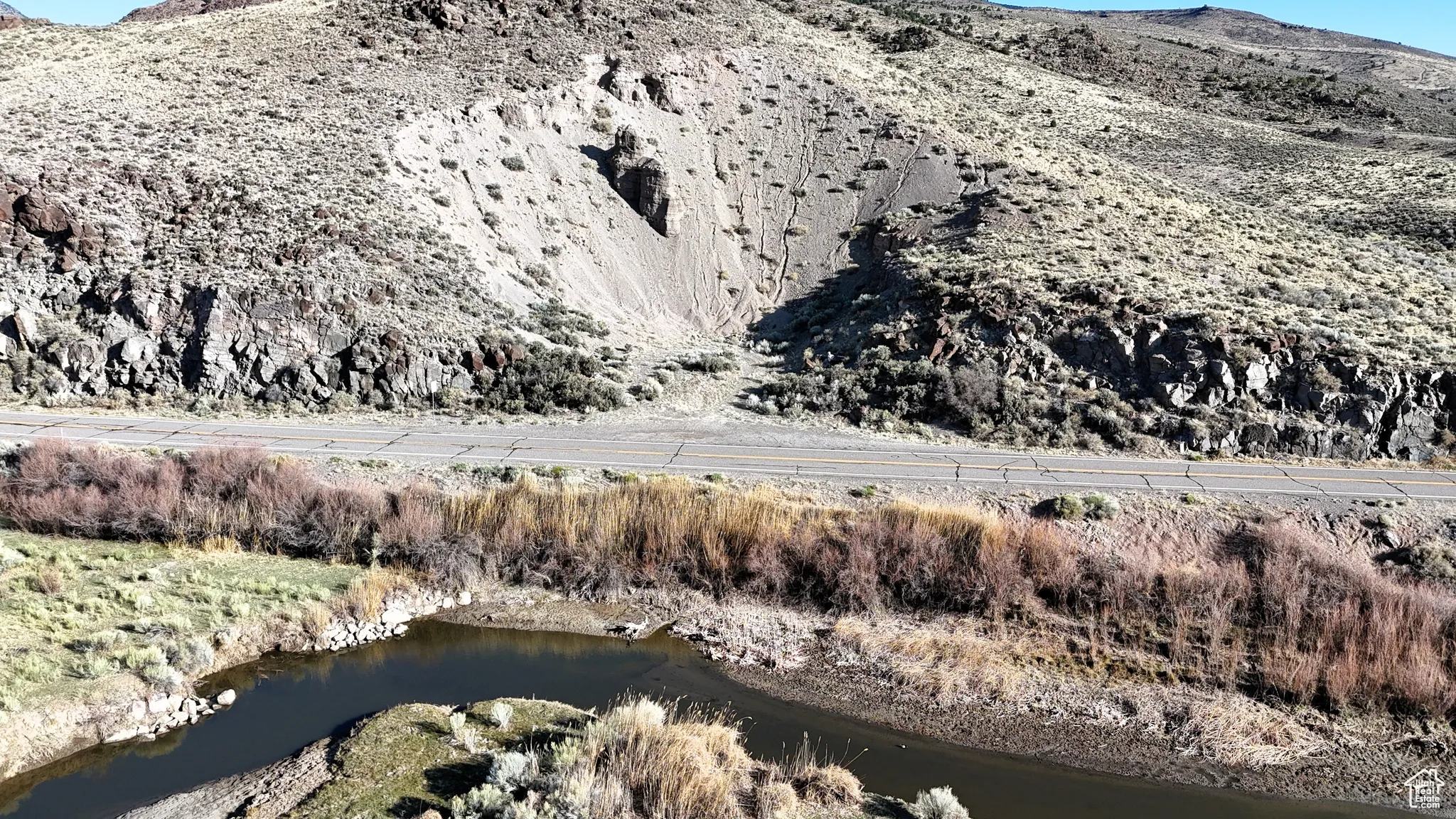 View of mountain feature featuring a water view