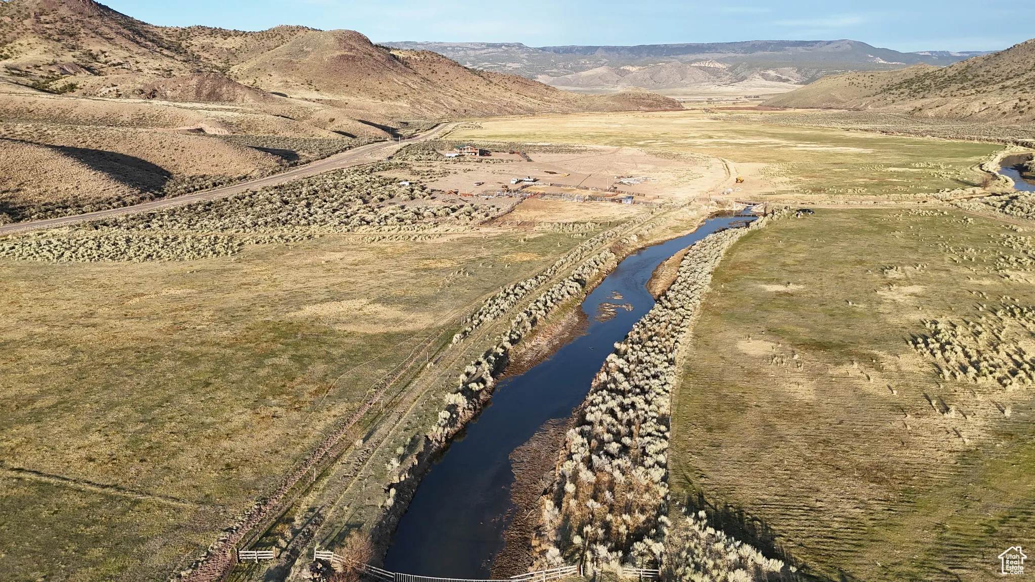 View of mountain feature with a water view
