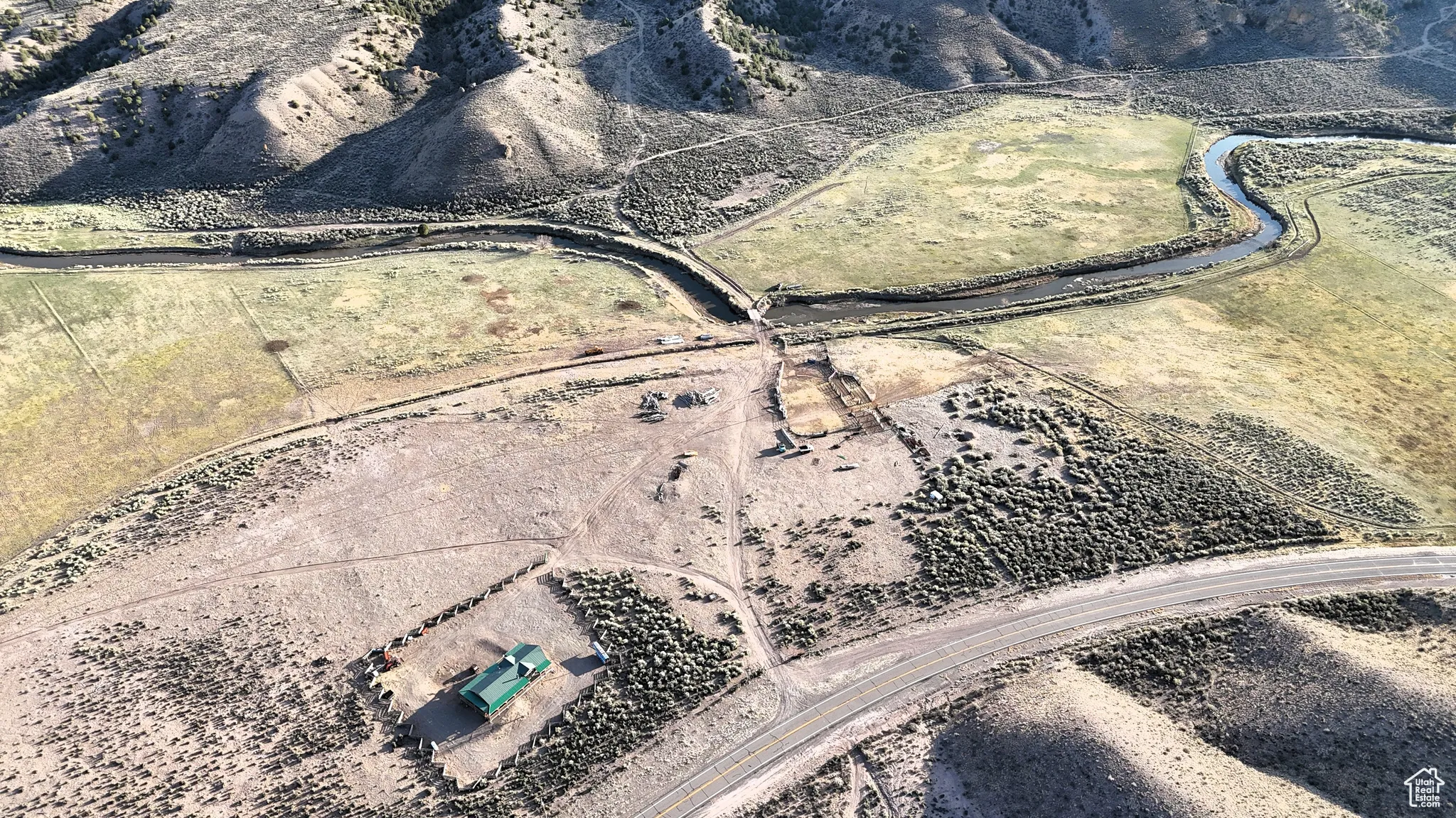 Aerial view featuring a rural view