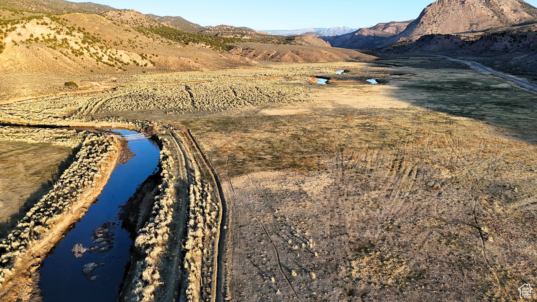 View of mountain feature featuring a water view