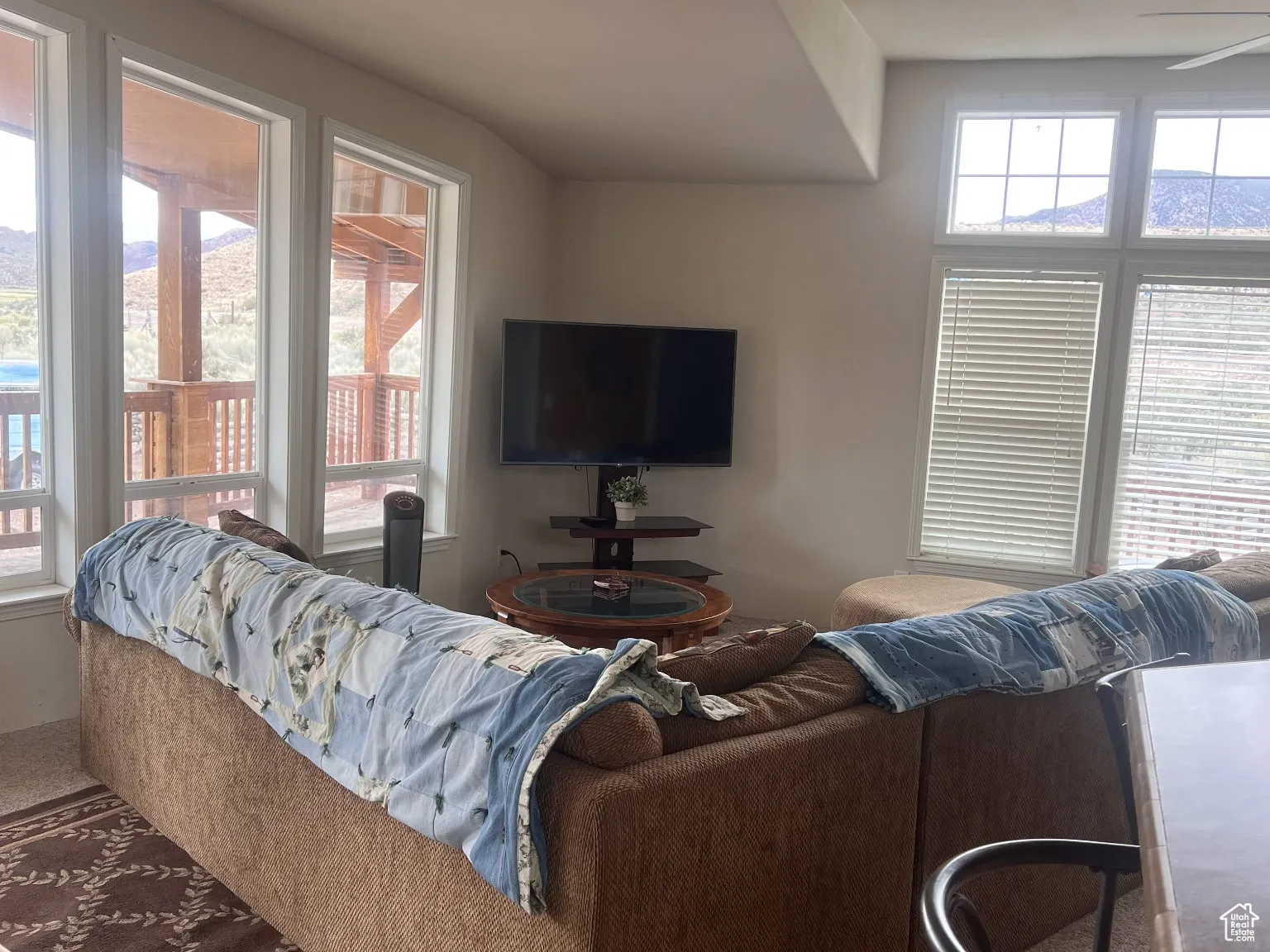 View of carpeted living room