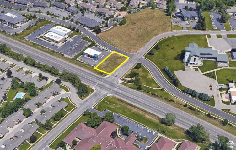Aerial view with a residential view