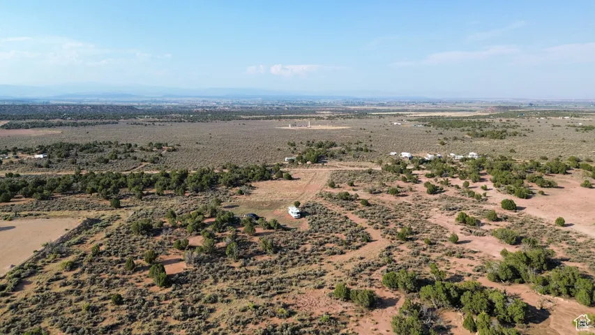 Overview of rural landscape with a desert landscape