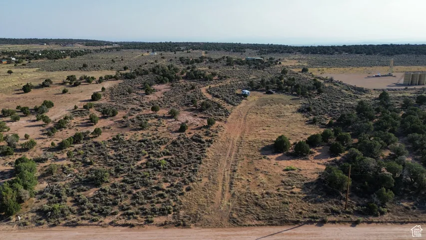 Aerial view of sparsely populated area
