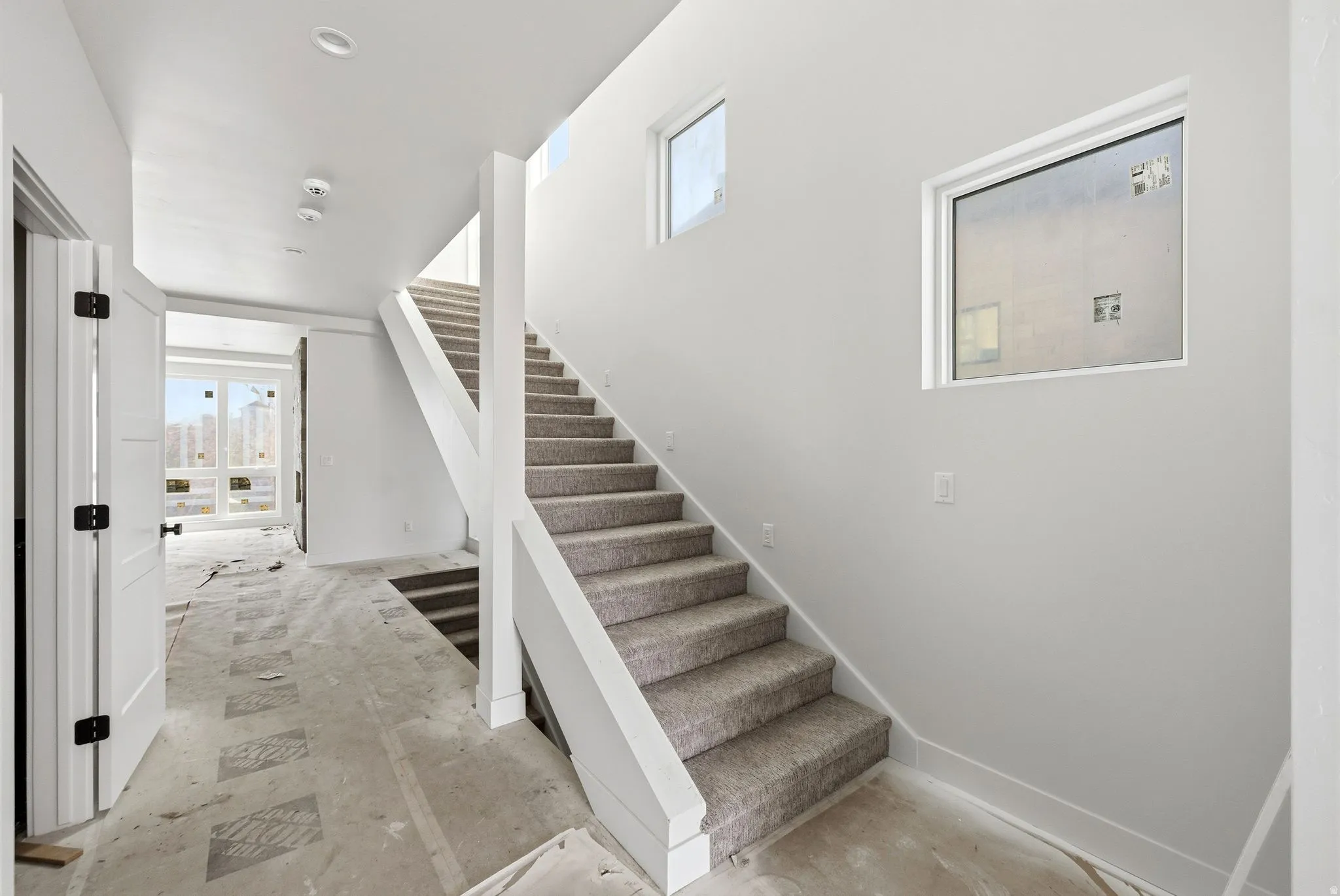 Staircase with baseboards
