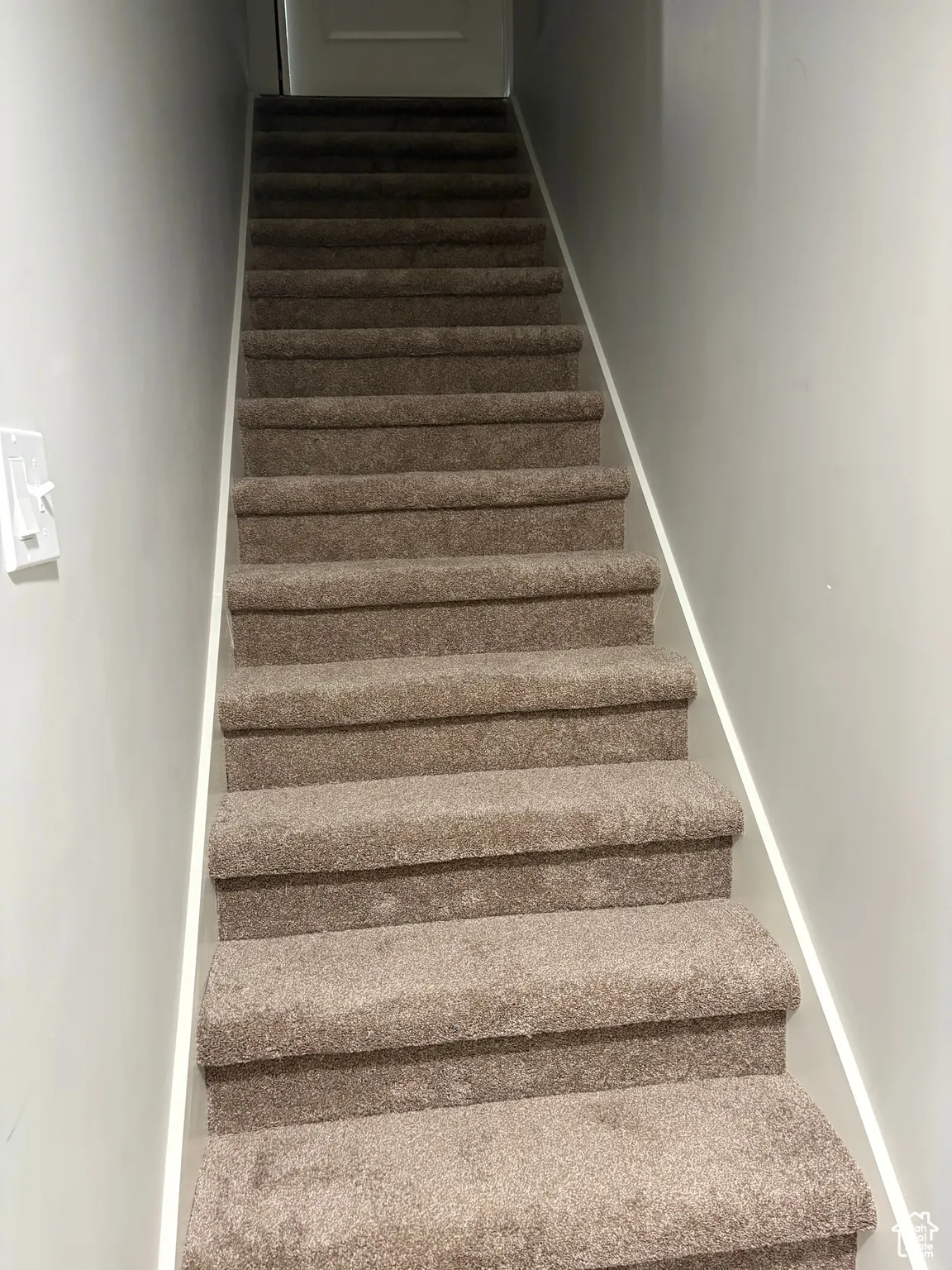 Staircase with baseboards