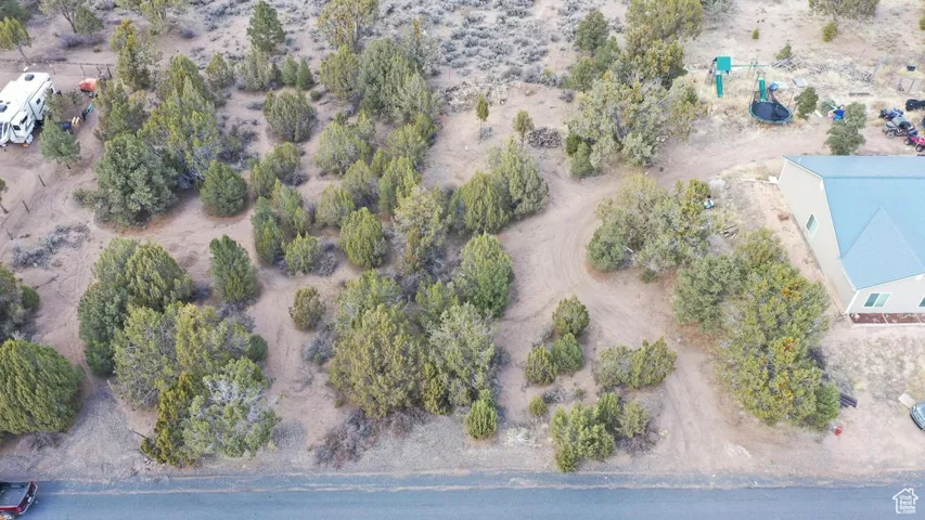 Drone / aerial view with a desert view