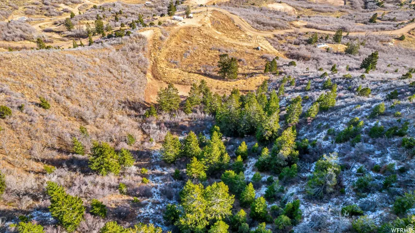 Birds eye view of property with a desert view