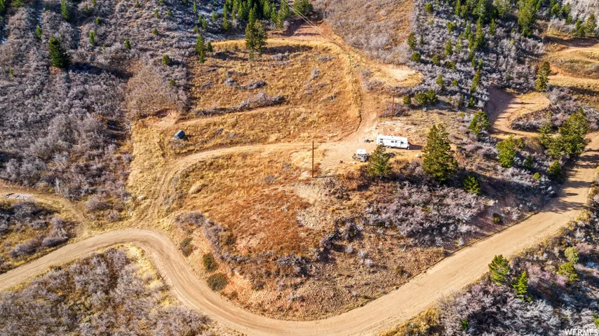 Bird's eye view featuring a rural view and a desert view