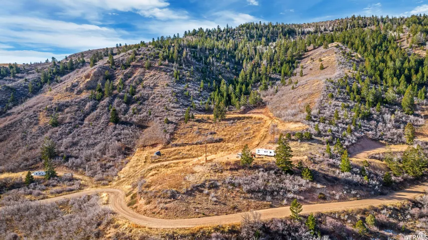 Bird's eye view featuring a mountain view
